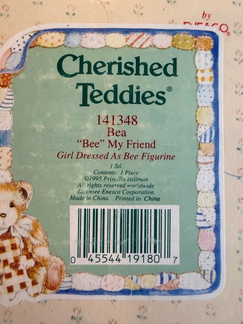 Cherished Teddies Tan and Black Bee Bear Figurine - Picture 4 of 4